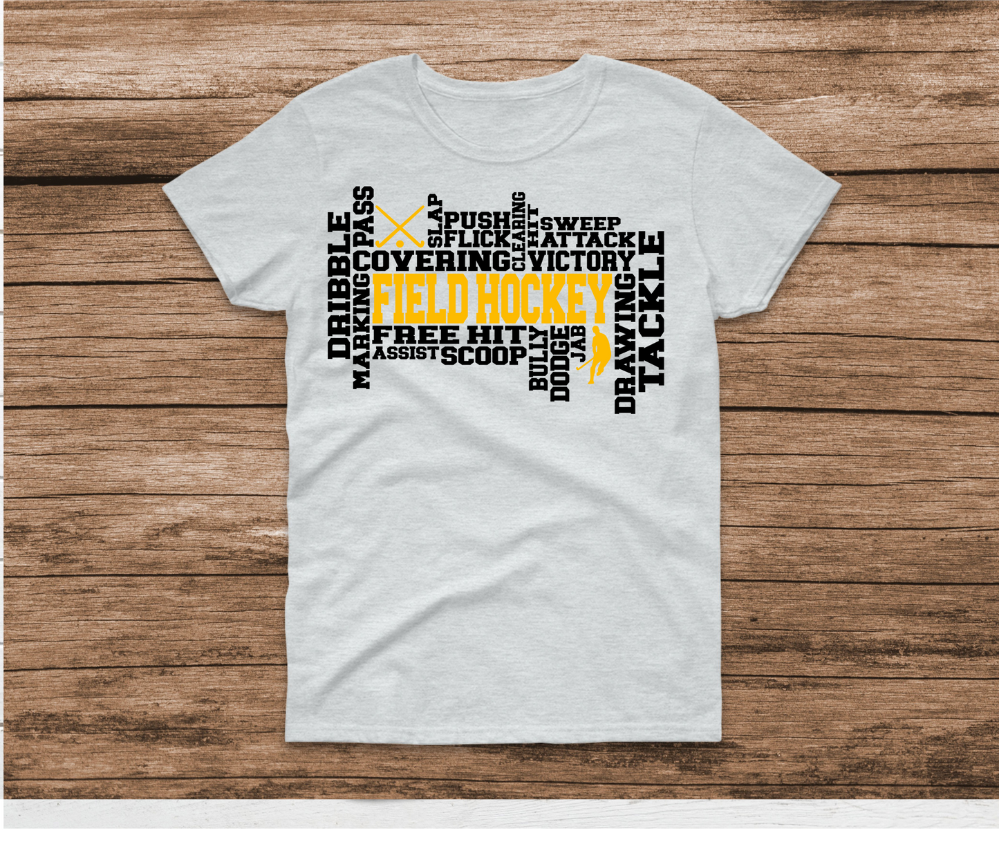 Field Hockey Boy Word Art Shirt