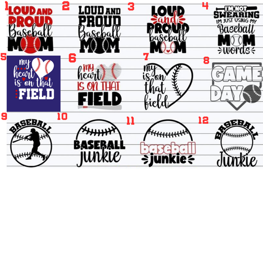 Baseball Variety 7 Shirts