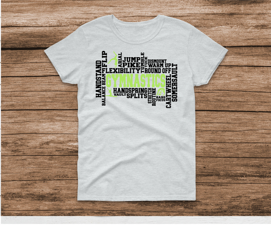 Gymnastics Word Art Shirt