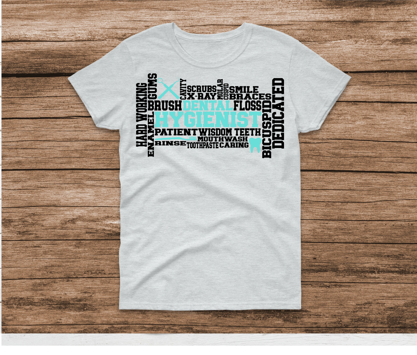 Dental Hygienist Word Art Shirt