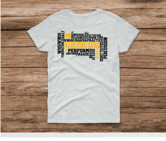 Marching Band Word Art Shirt