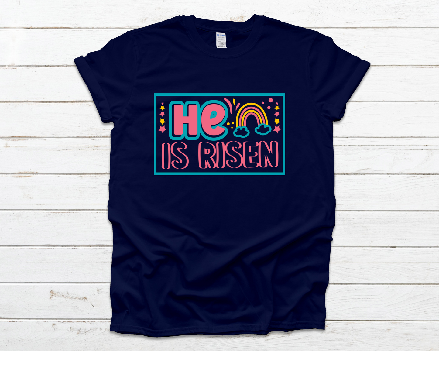 He Is Risen Rainbow Shirt