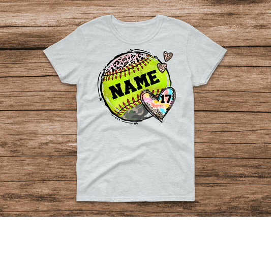 Custom Softball Shirt with Your Name and Number