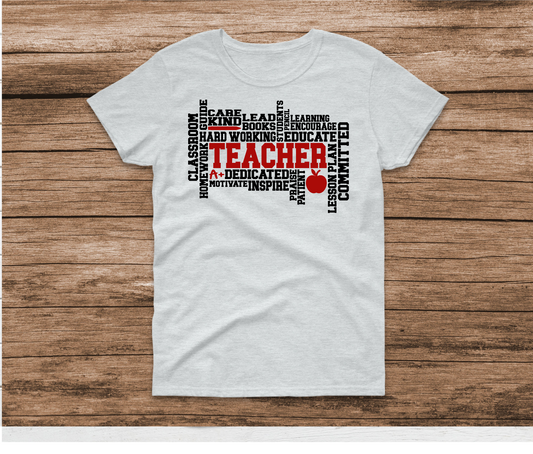 Teacher Word Art Shirt