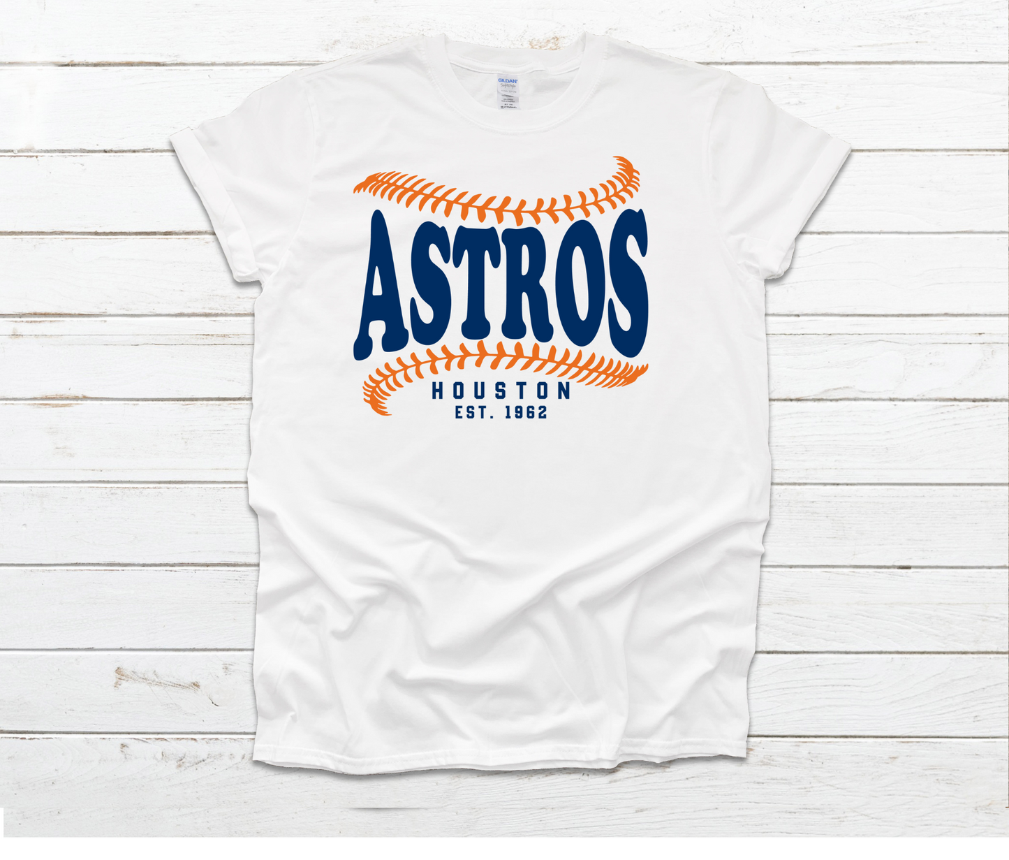 Astros Print Baseball Tee