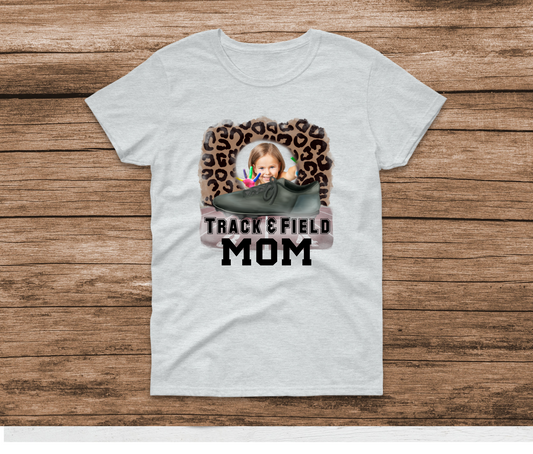 Custom Picture Track & Field Mom Shirt