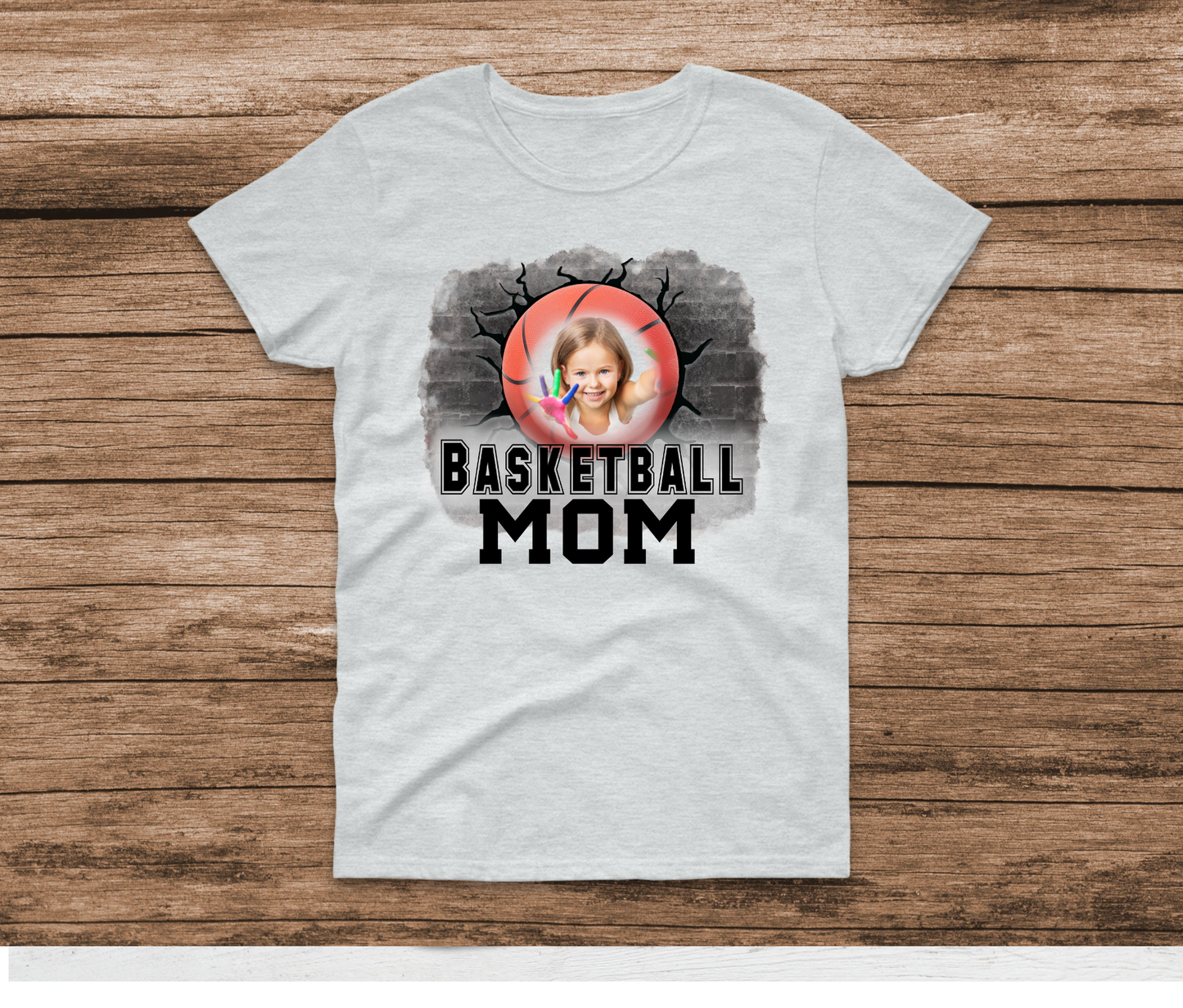 Custom Picture Basketball Mom Shirt