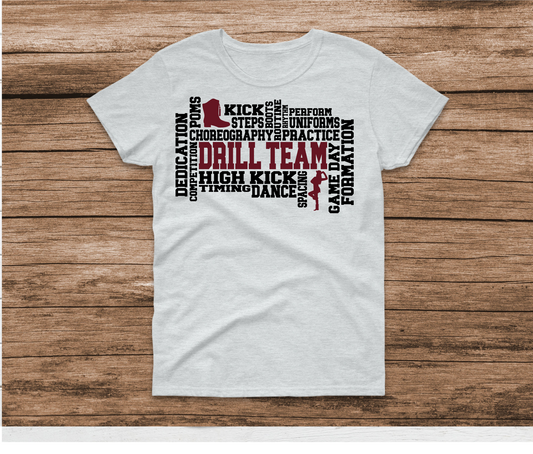 Drill Team Word Art Shirt