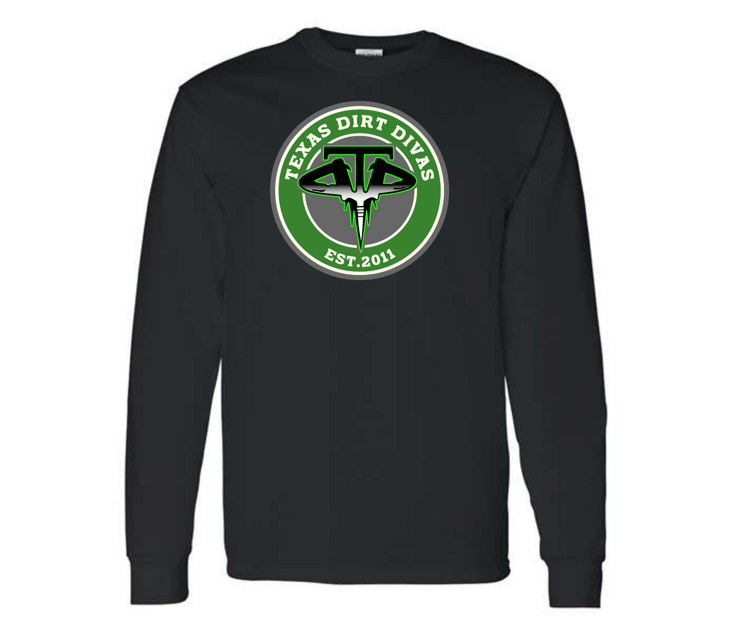 Texas Dirt Diva Circle Logo Black Sweatshirt & Hoodie & Long Sleeve Shirt