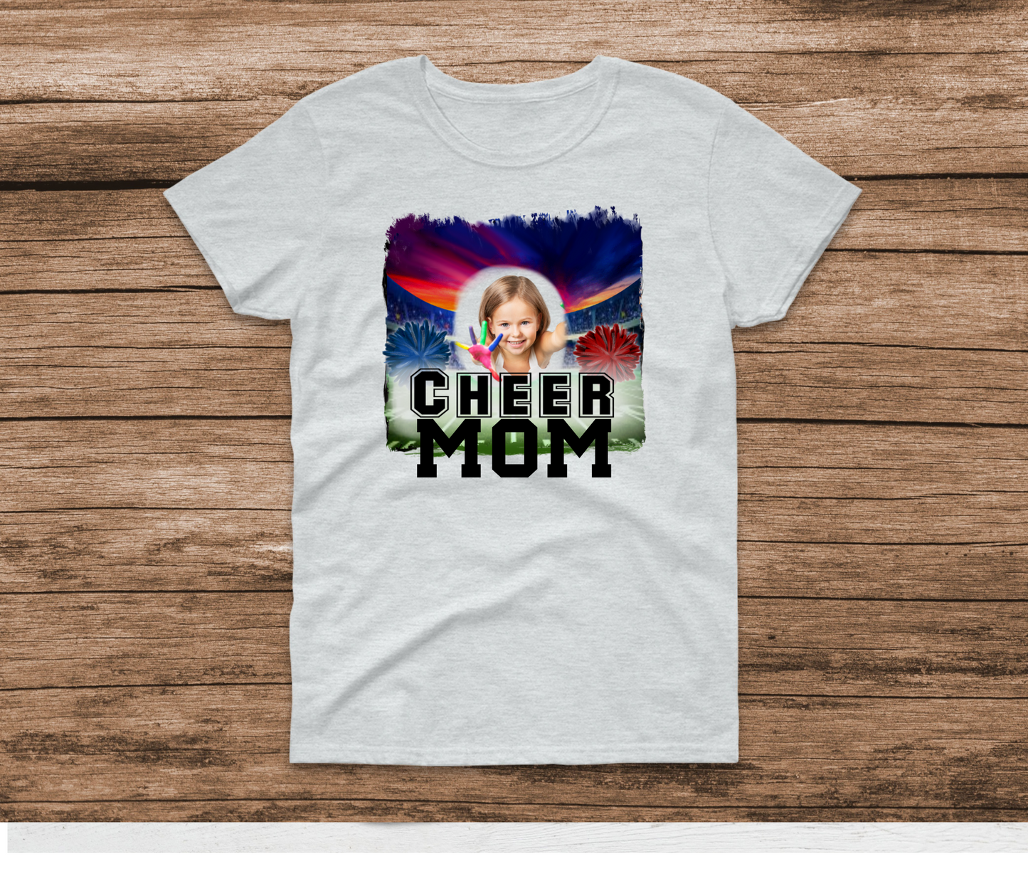 Custom Picture Cheer Mom Shirt