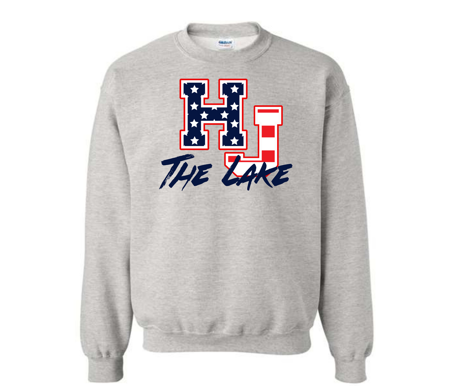 USA FLag HJ To the Lake Ash Sweatshirt & Hoodie & Long Sleeve Shirt