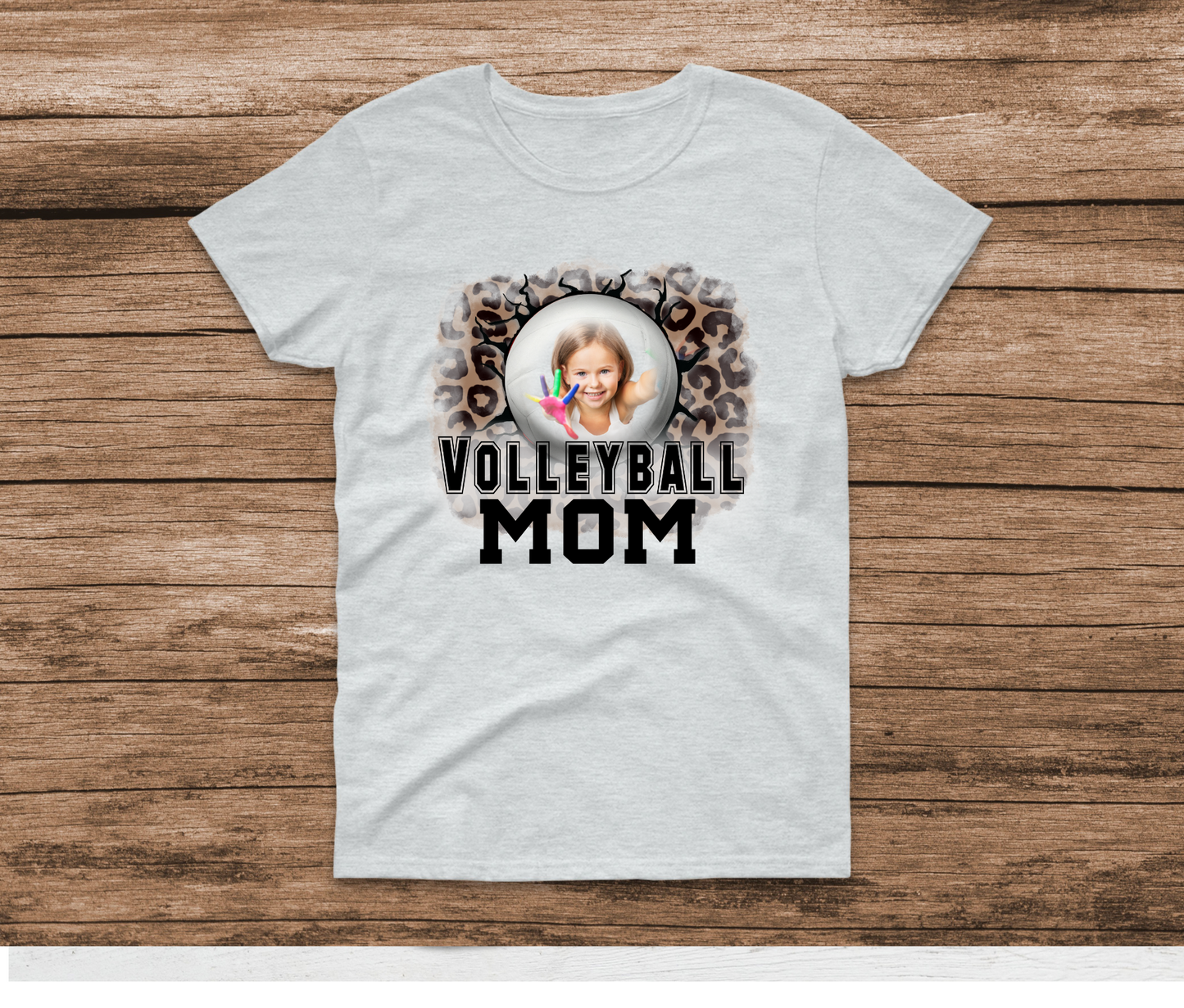 Custom Picture Volleyball Mom Shirt