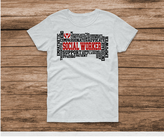 Social Worker Word Art Shirt