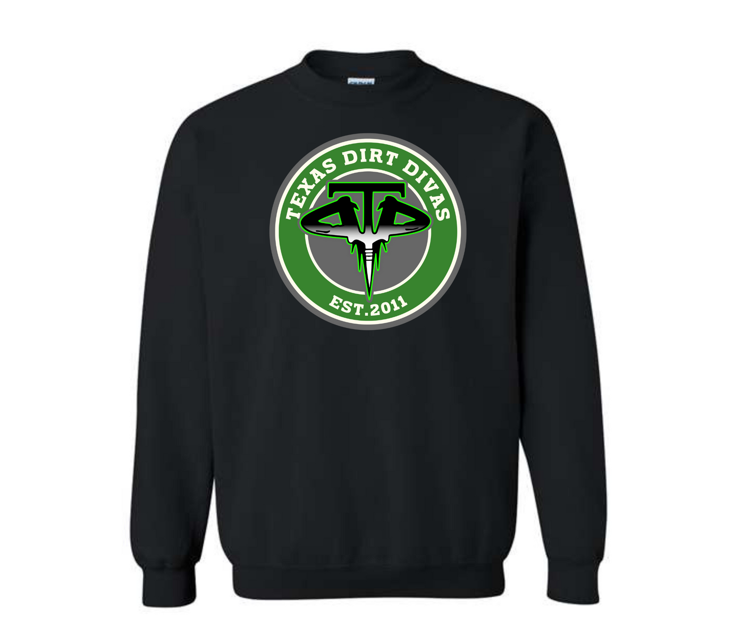 Texas Dirt Diva Circle Logo Black Sweatshirt & Hoodie & Long Sleeve Shirt