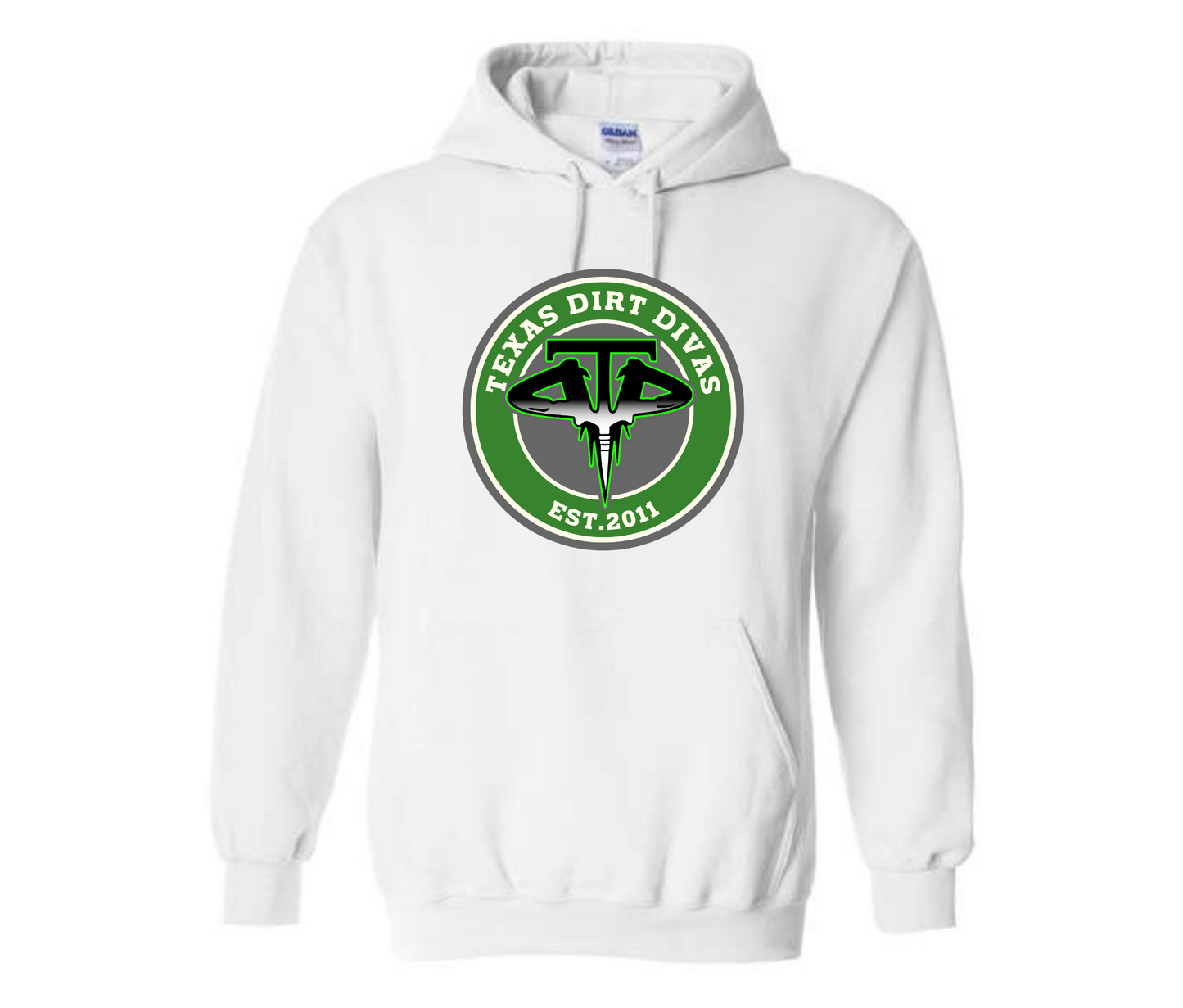 Texas Dirt Diva Circle Logo White Sweatshirt & Hoodie & Long Sleeve Shirt