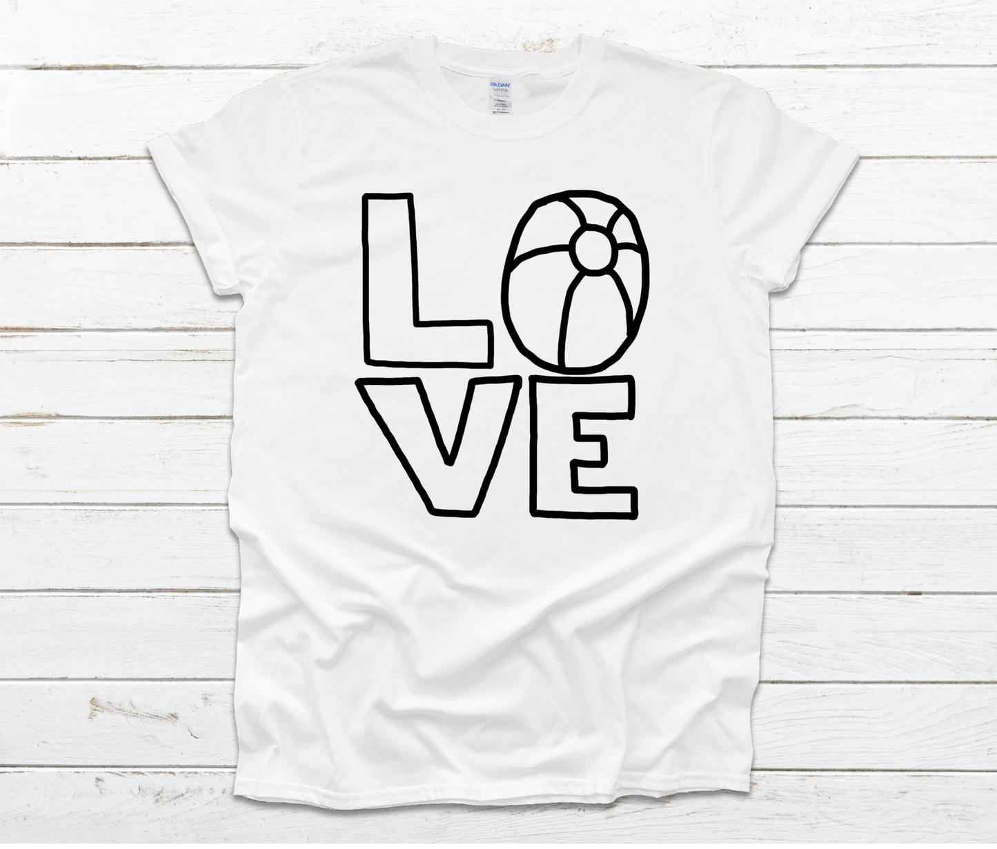 Color Your Own Shirt - Markers Included - Love Beach Ball by Ashley Sattler