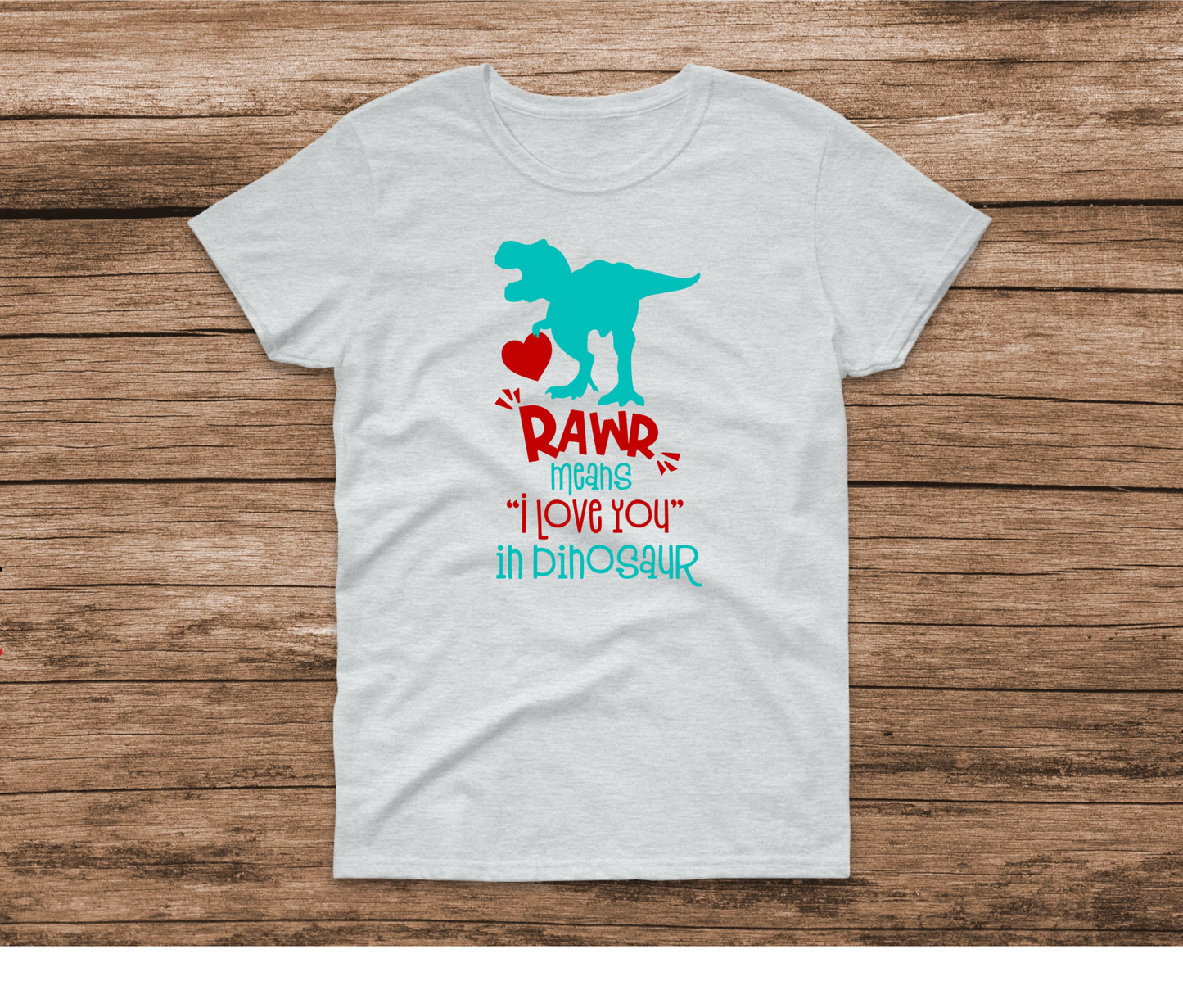 Roar Means I Love You in Dinosaur Shirt