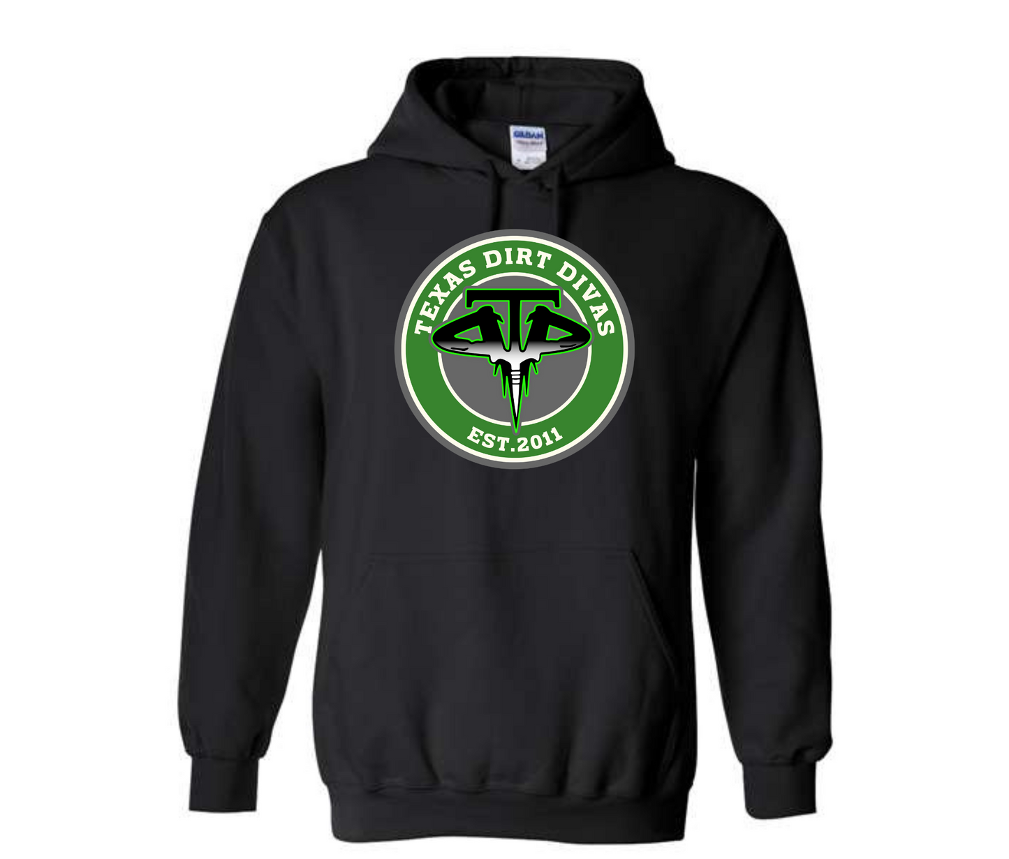 Texas Dirt Diva Circle Logo Black Sweatshirt & Hoodie & Long Sleeve Shirt