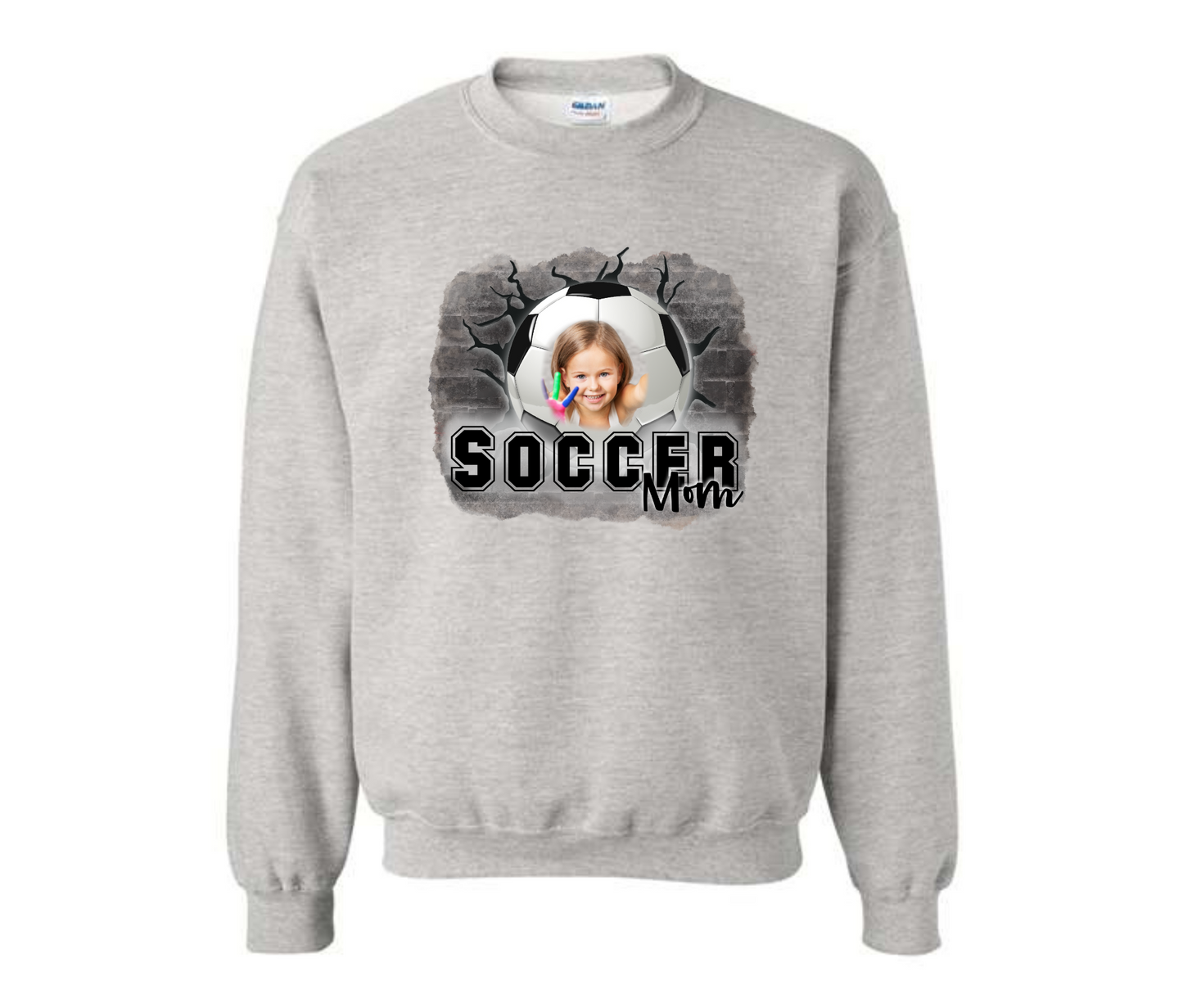 Custom Picture Soccer Mom Sweatshirt