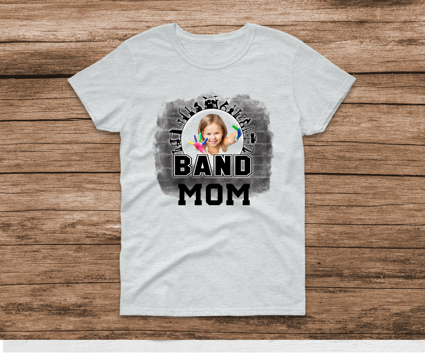 Custom Picture Band Mom Shirt