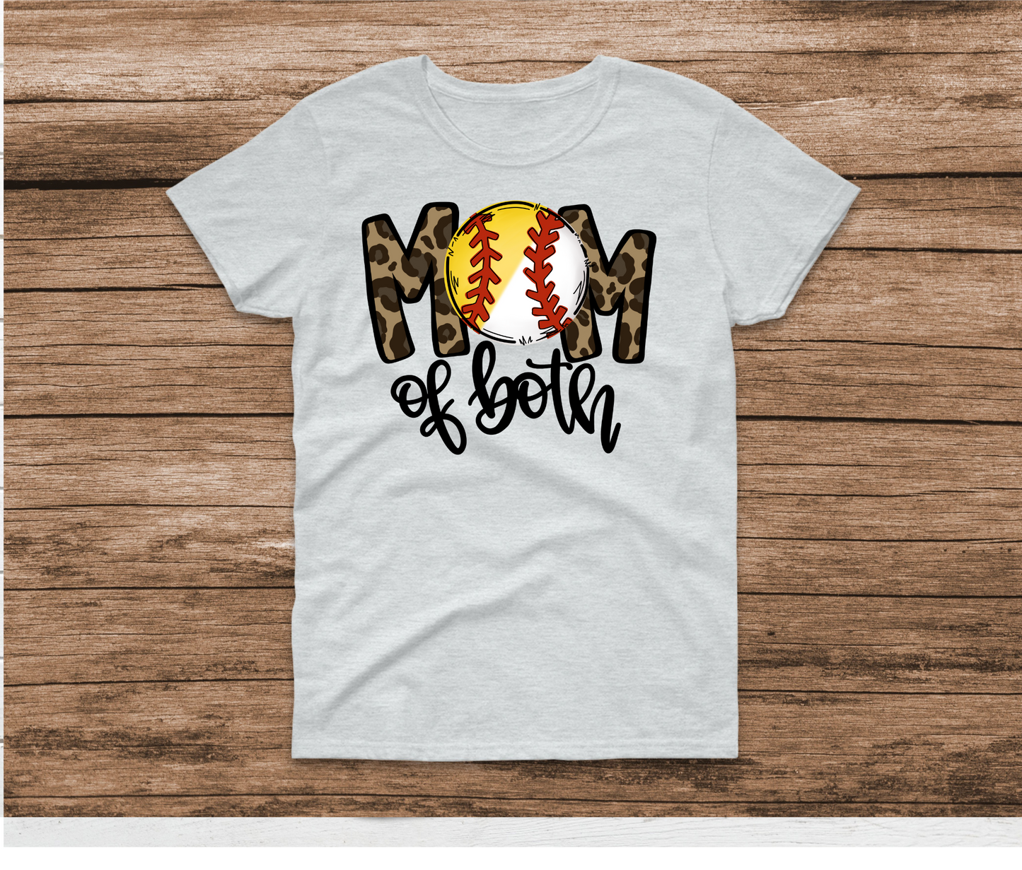 Mom of Both Softball Baseball Shirt