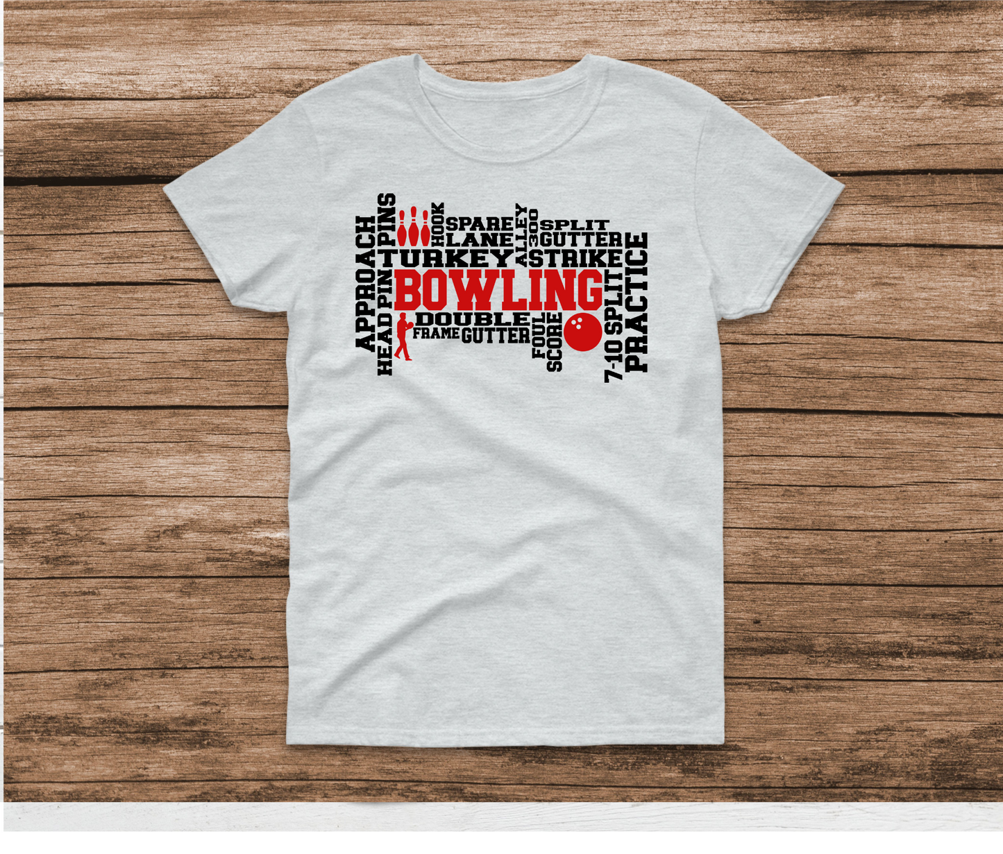 Bowling Boy Word Art Shirt