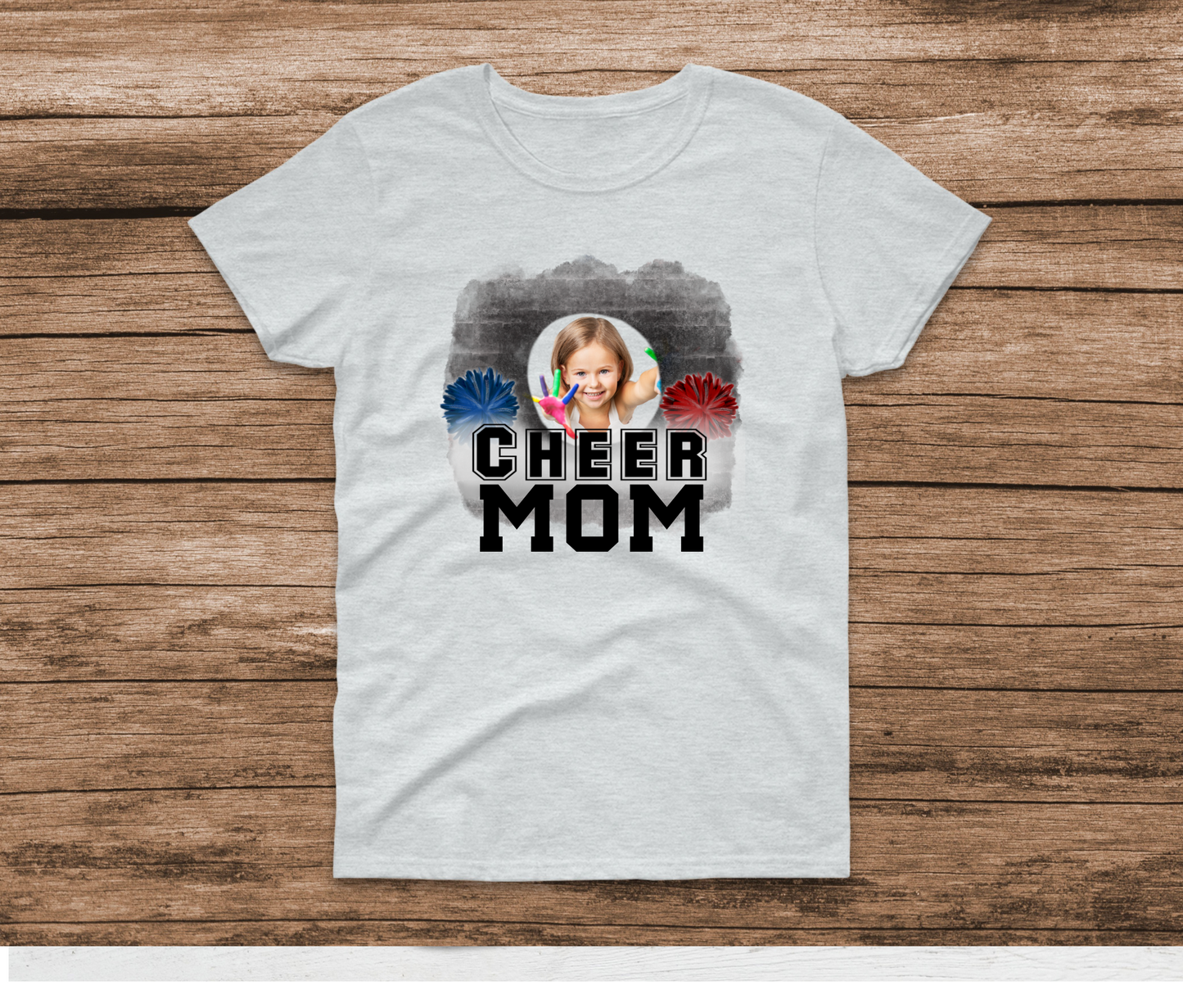 Custom Picture Cheer Mom Shirt