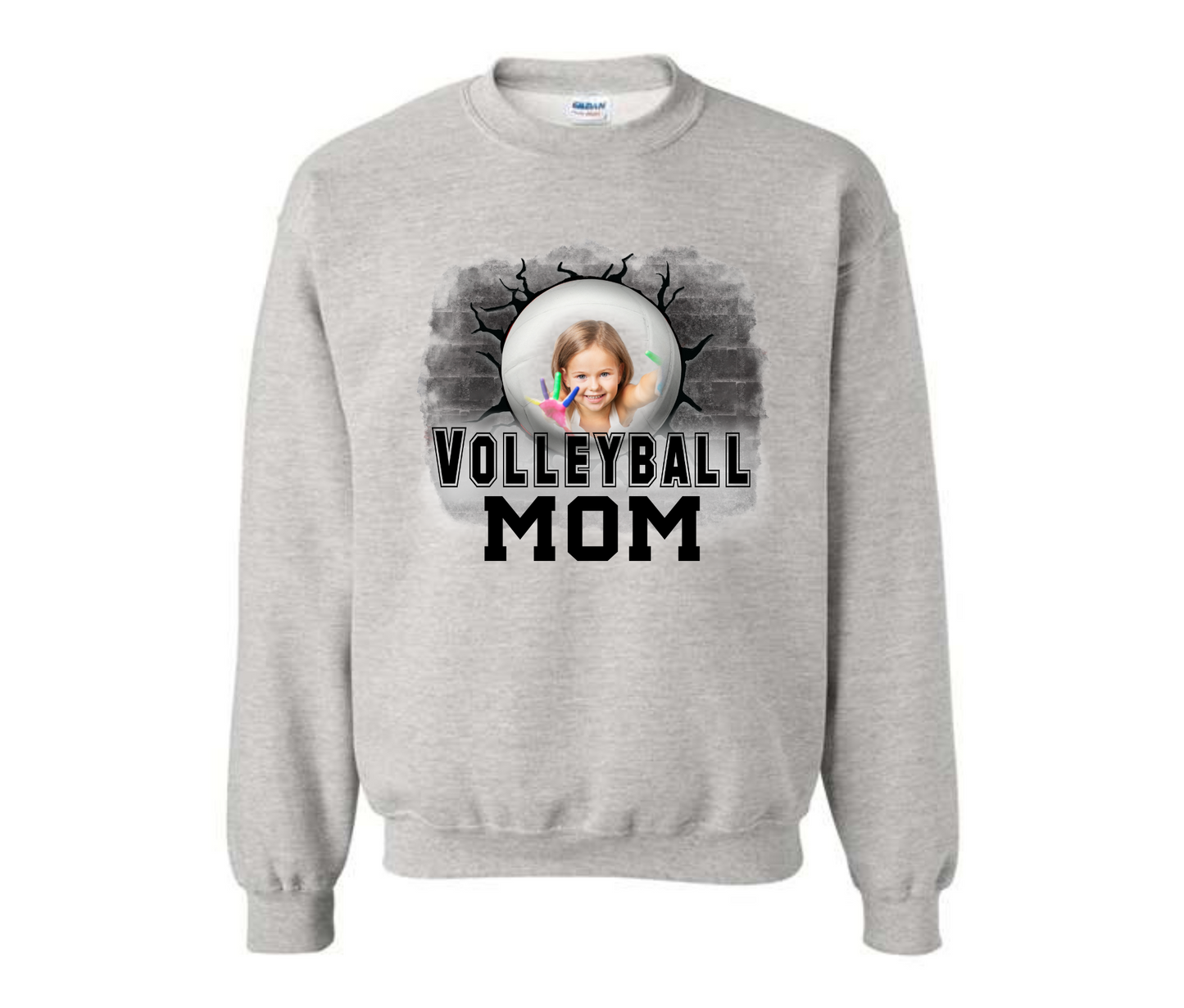 Custom Picture Volleyball Mom Sweatshirt