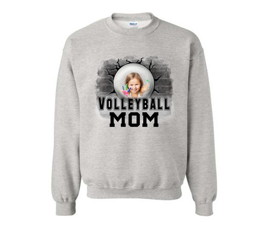 Custom Picture Volleyball Mom Sweatshirt