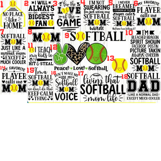 Softball Variety 2 Shirts