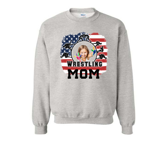 Custom Picture Wrestling Mom Sweatshirt