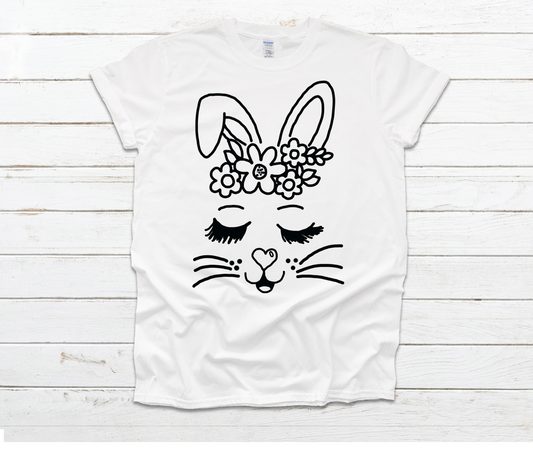 Color Your Own Shirt - Markers Included - Bunny by Ashley Sattler