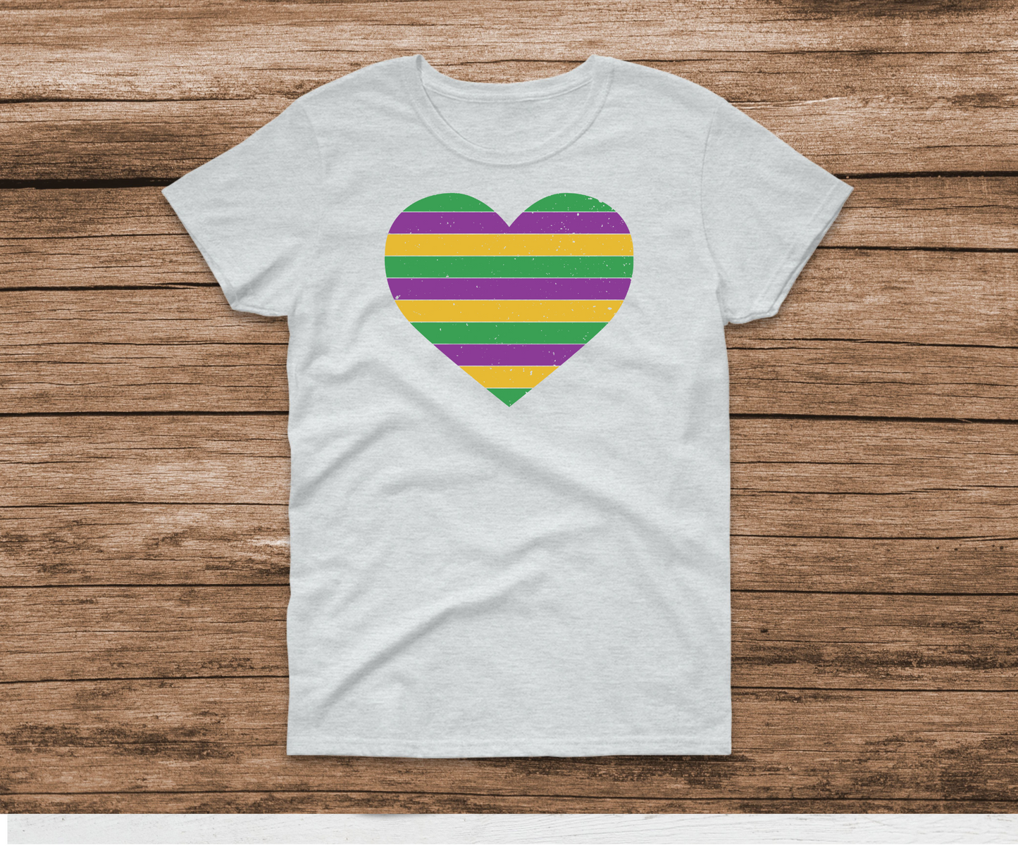 Mardi Gras Heart Shirt