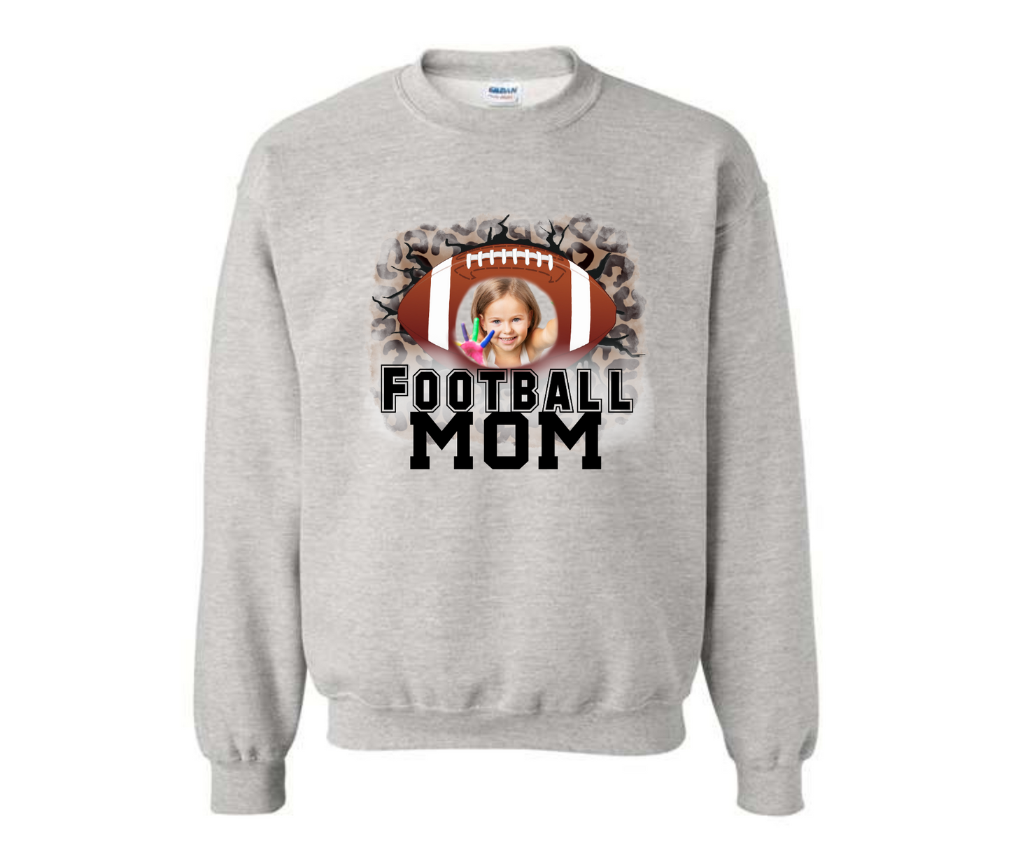 Custom Picture Football Mom Sweatshirt