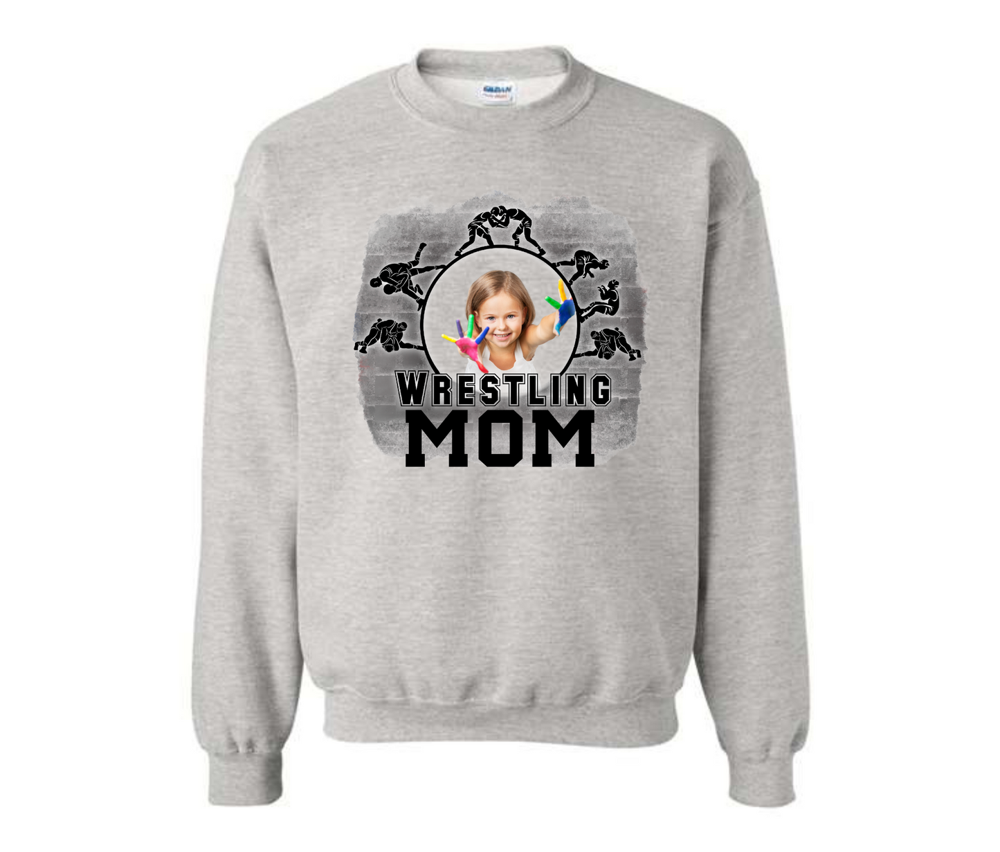 Custom Picture Wrestling Mom Sweatshirt