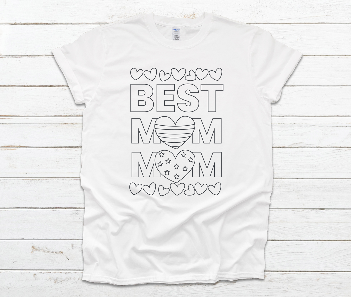 Color Your Own Shirt - Markers Included - Best Mom Mom