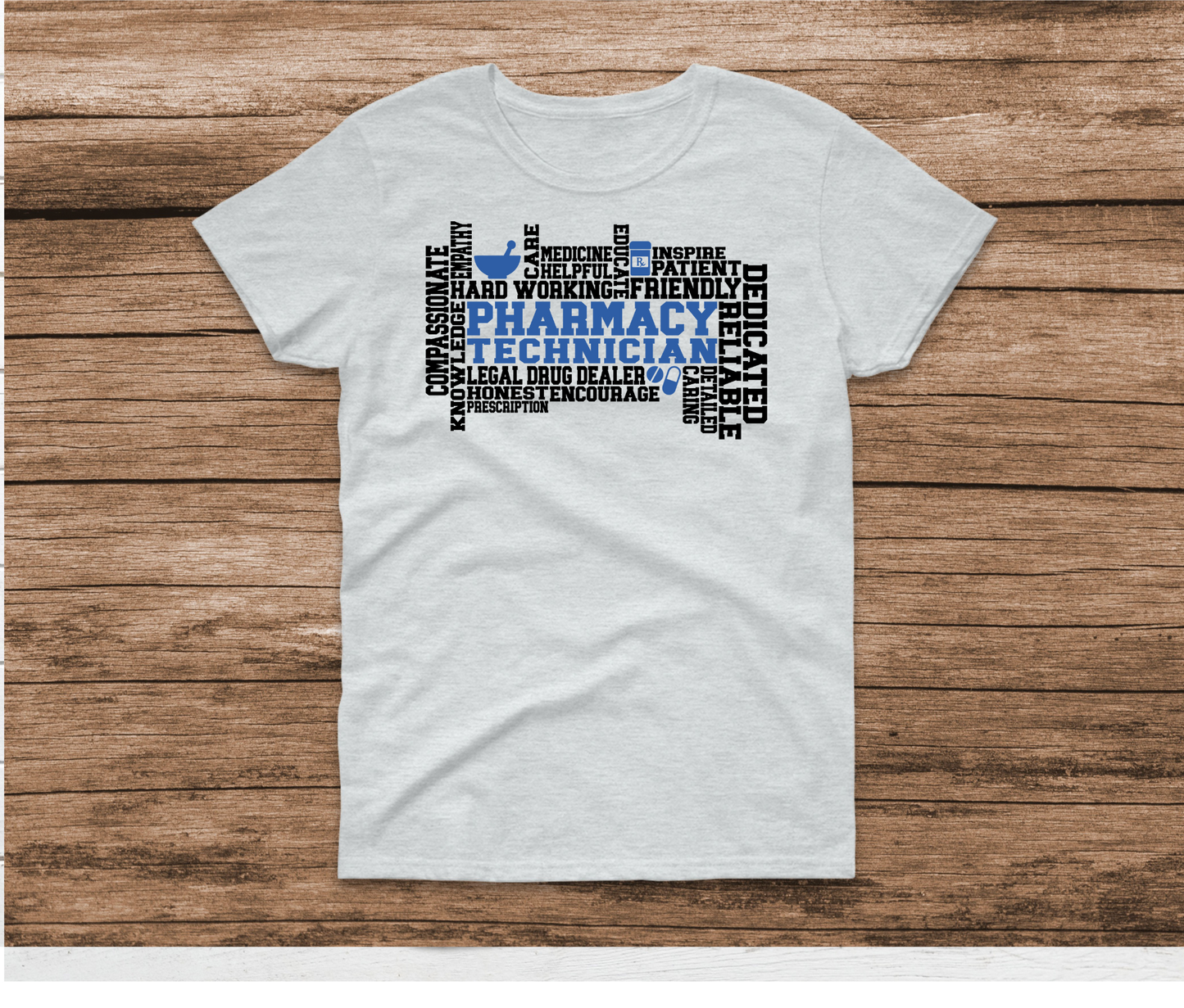 Pharmacy Technician Word Art Shirt