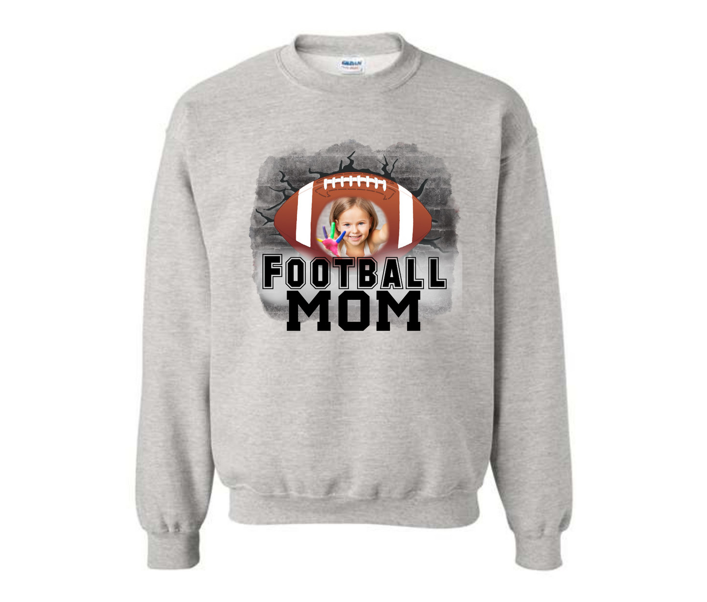 Custom Picture Football Mom Sweatshirt