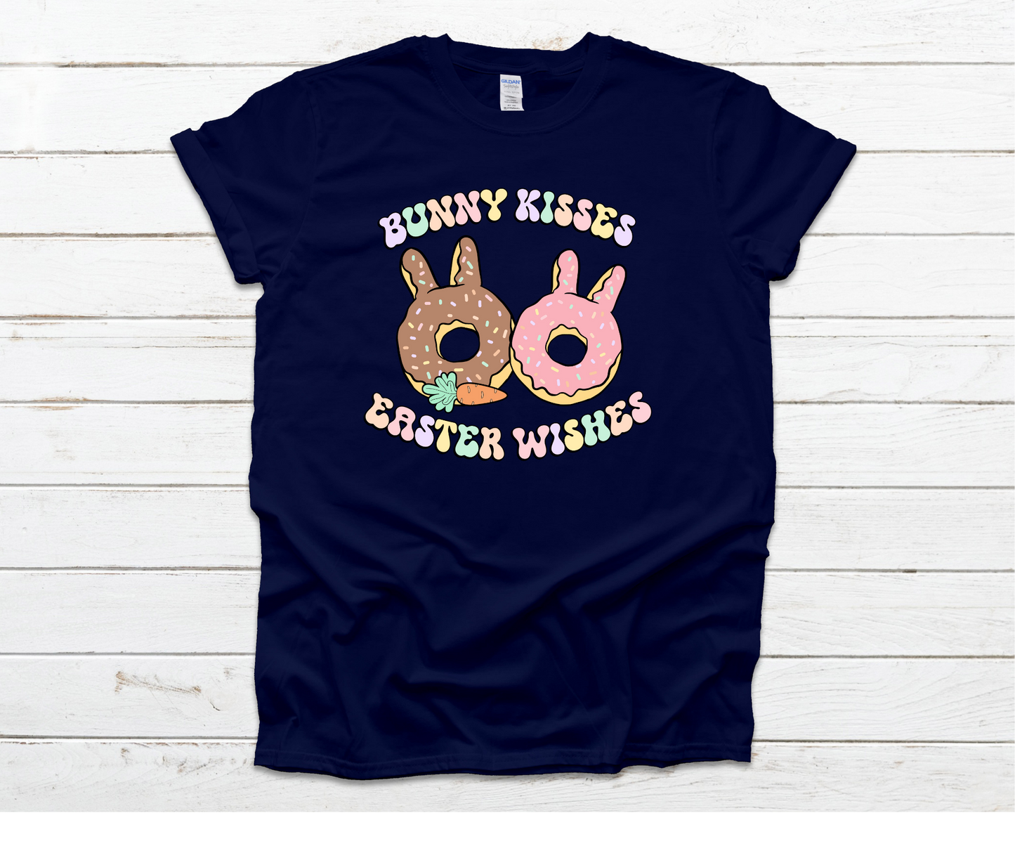 Bunny Kisses Easter Wishes Donuts Shirt