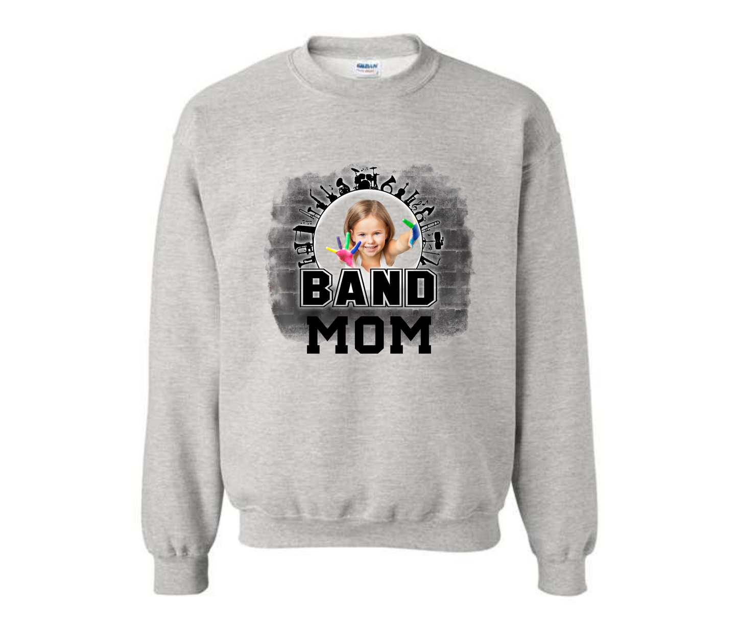 Custom Picture Band Mom Sweatshirt