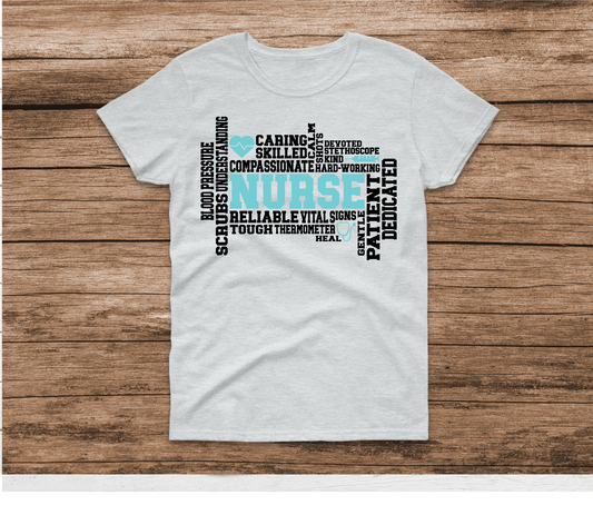 Nurse Word Art Shirt