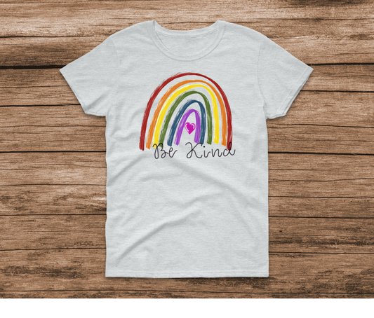 Be Kind Rainbow Ash Shirt by Ashley Sattler