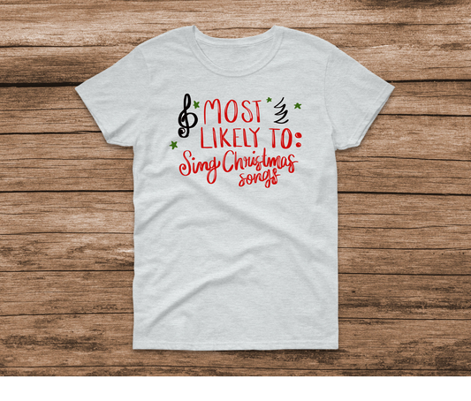 Christmas Songs Ash Shirt by Ashley Sattler