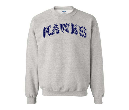 Distressed Hawks Gray Sweatshirt & Hoodie