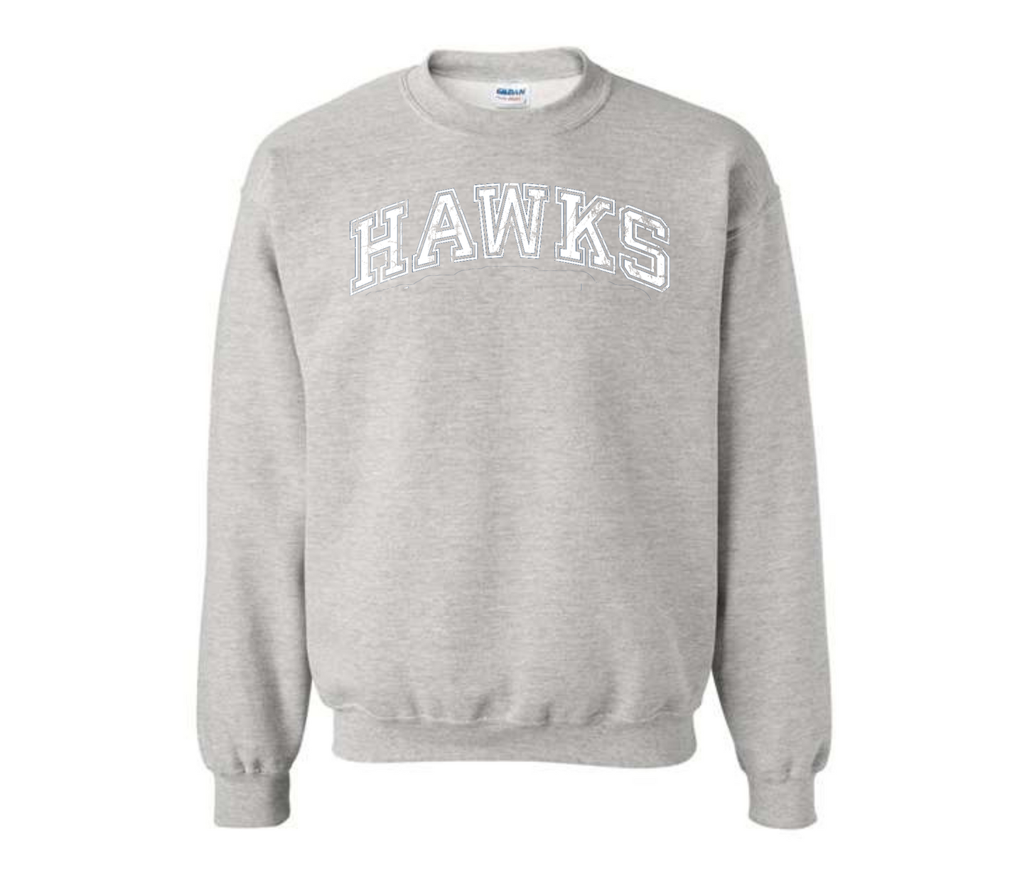 Distressed Hawks Gray Sweatshirt & Hoodie