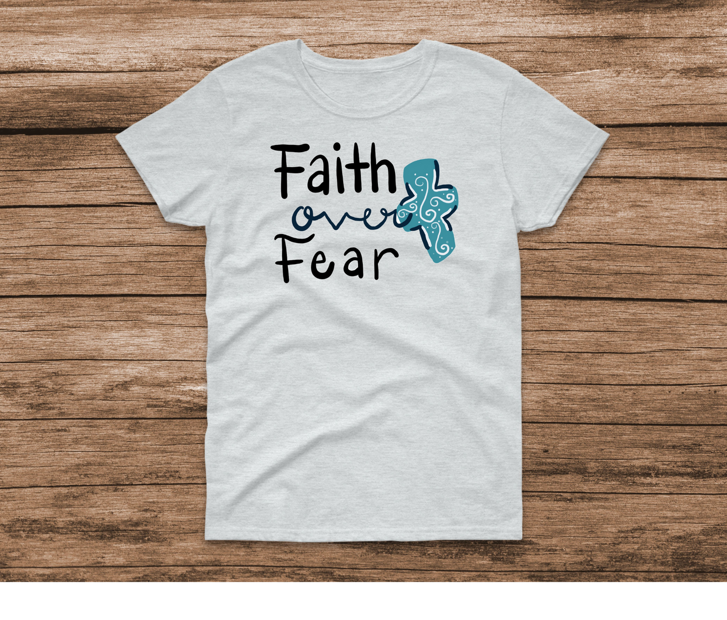 Faith over Fear Ash Shirt by Ashley Sattler