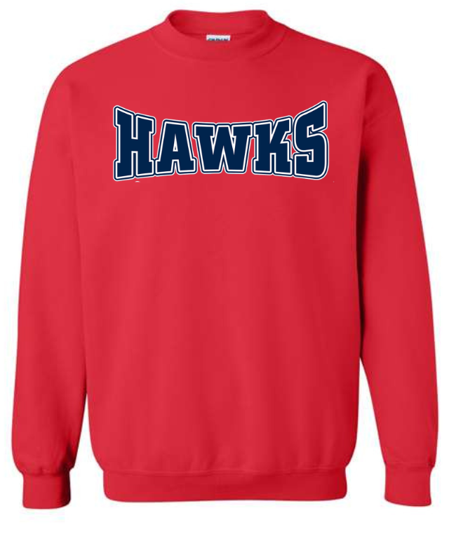 Hawks Red Sweatshirt & Hoodie