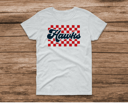 Hawks Checkerboard Ash T-shirt