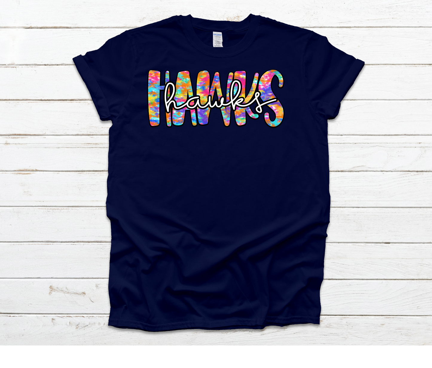 Hawks Rainbow Tie-Dye Shirt