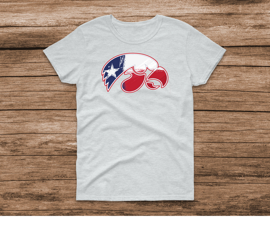 Hawks Texas Flag Ash Shirt